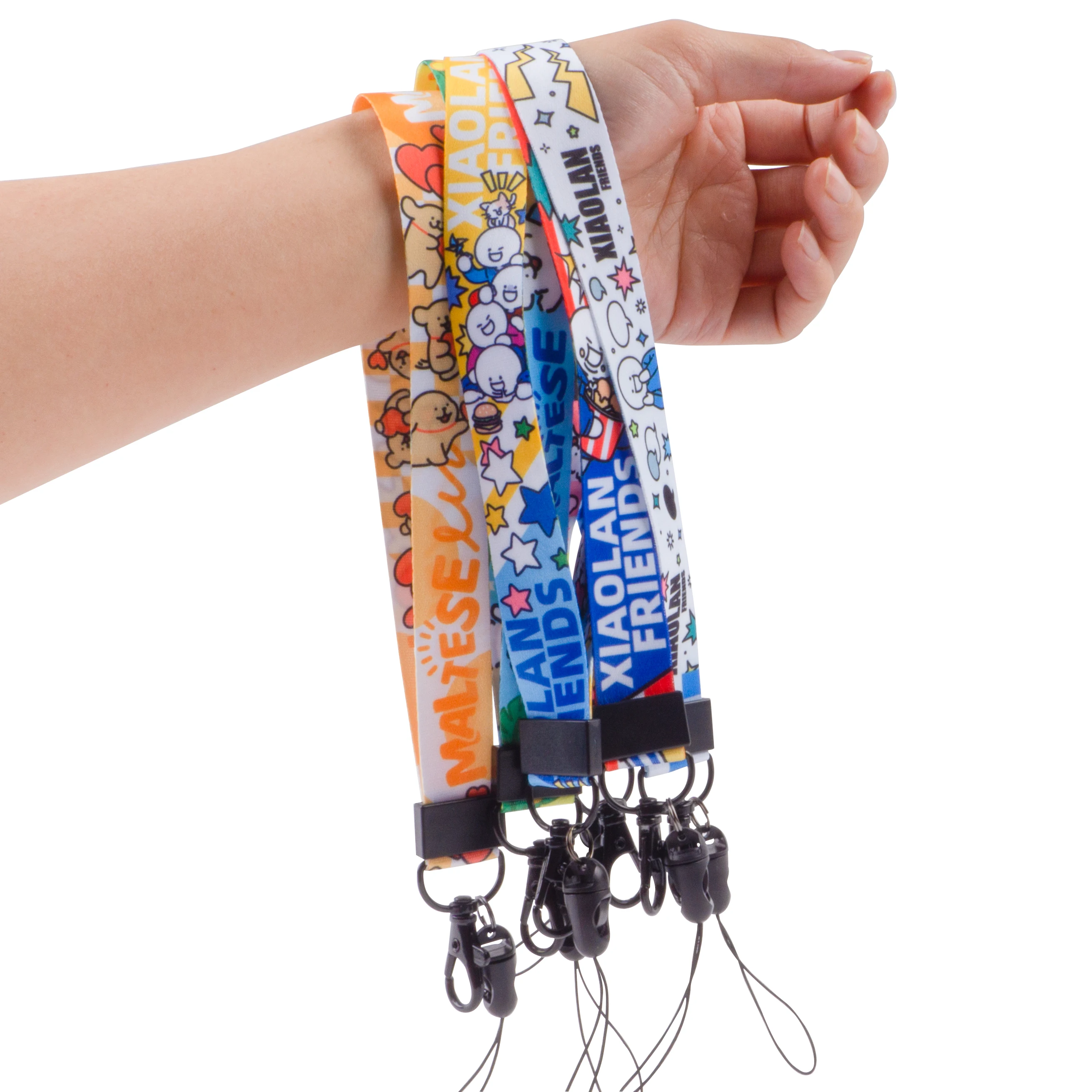 Popular Design Customized Polyester Cartoon Lanyards Card Holder Dye Sublimation Anime  Keychain Lanyard