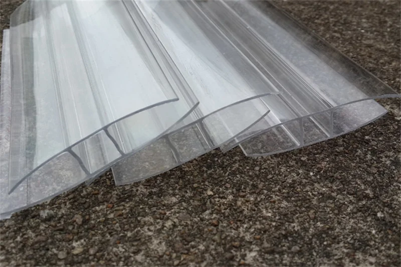 H profile shape U profile PC connector connection joint for polycarbonate pc sheet accessories with colors