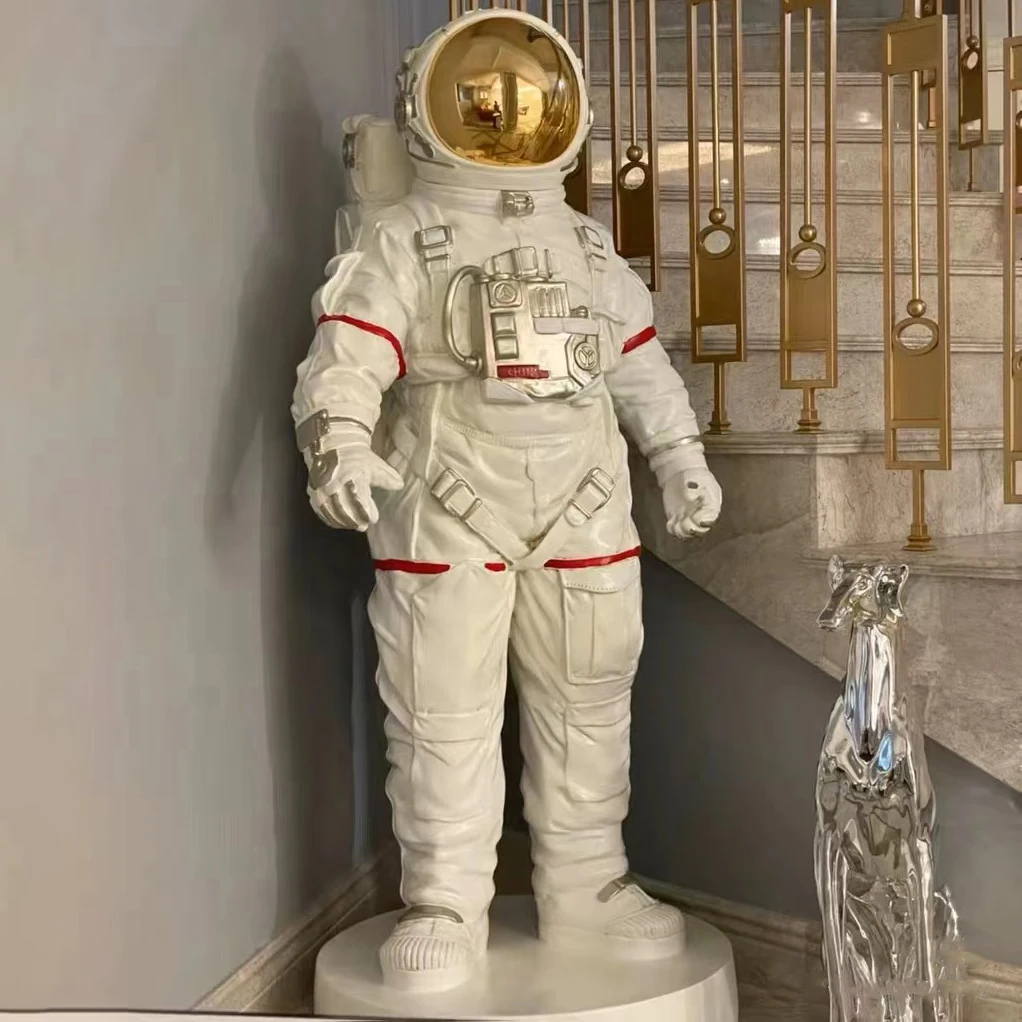 Large fiberglass spaceman sculpture outdoor life size astronaut character statue customized big art decoration mold Figurine