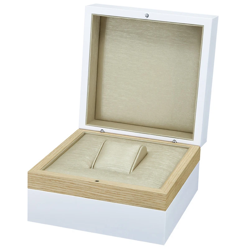 Luxury custom watches storage boxes white wooden watch box
