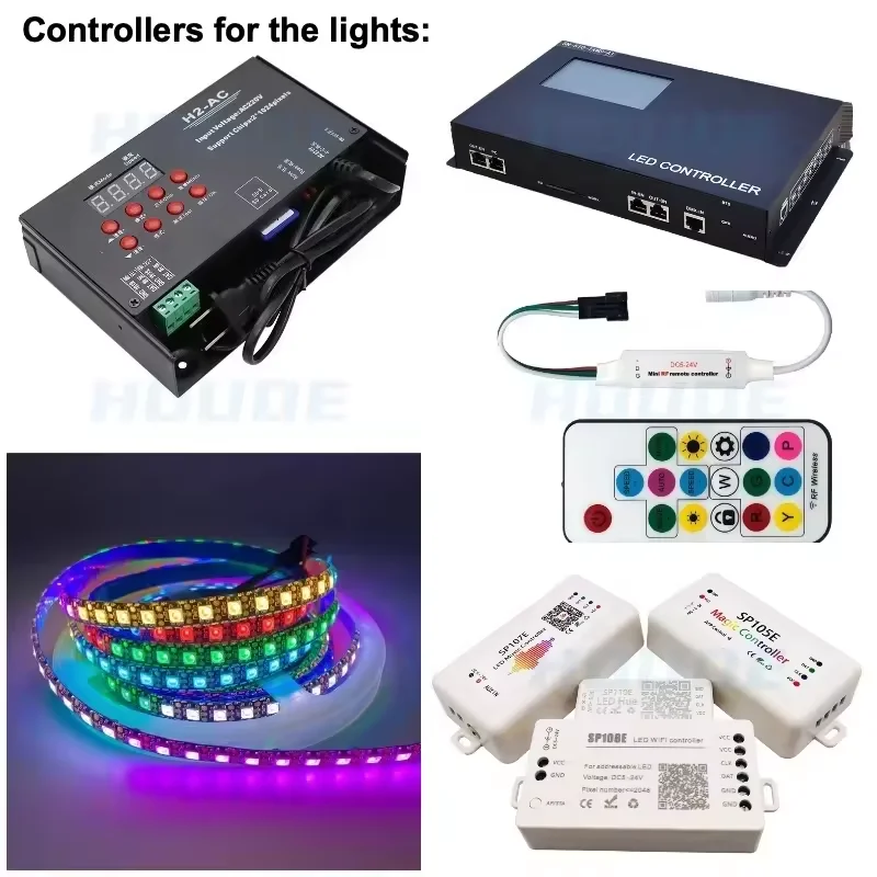 ws2812b DC5V 5050RGBIC 30 60 144leds dream color LED strip light addressable Flexible Pixel LED Light ws2812 smart Strip Lights