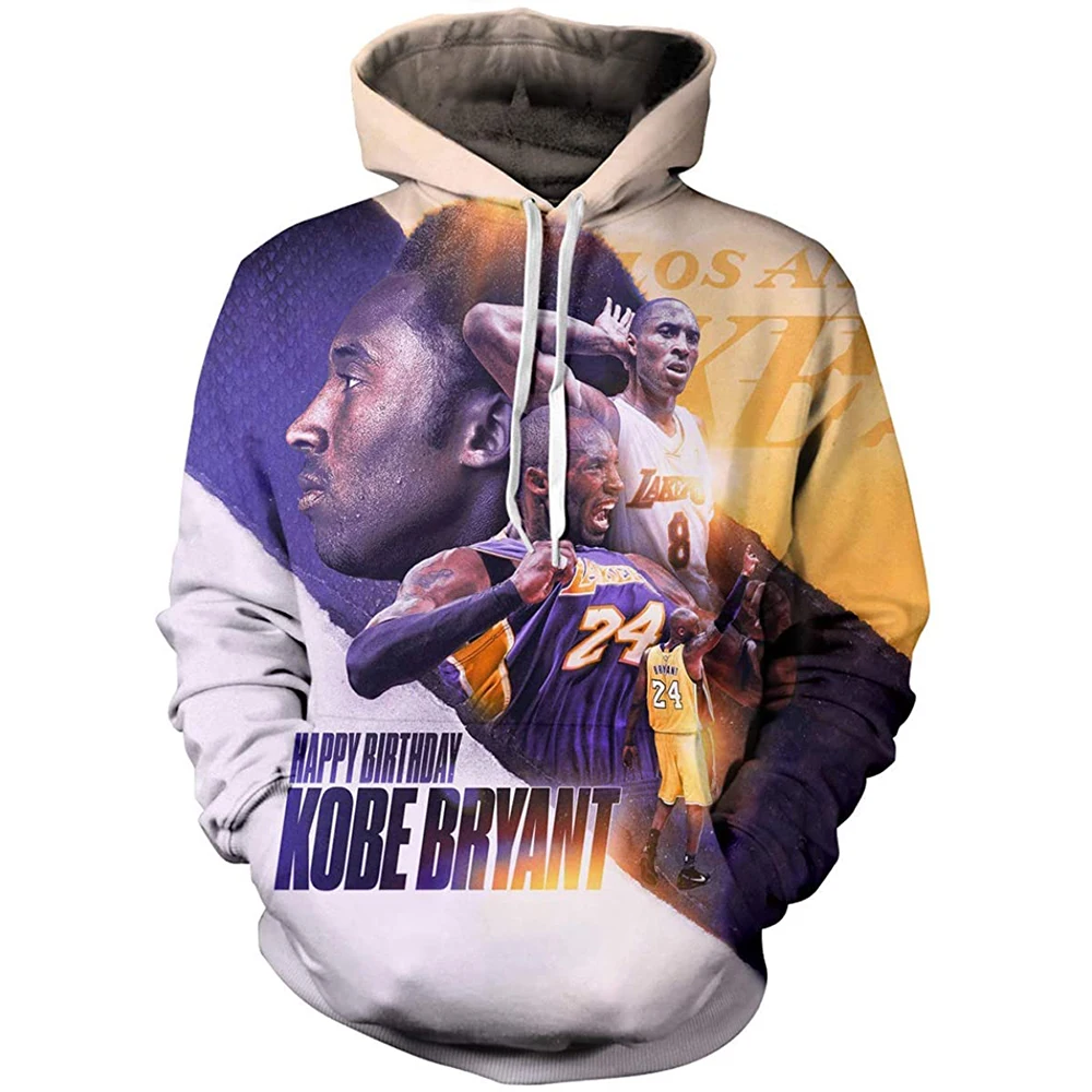 Cailian Dropshipping all over print Basketball Superstar Number 24 No single winter custom mens hoodies print on demand