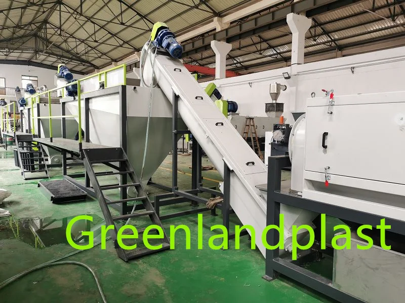 Greenlandplast pet flakes washing line PET recycling hot wash tank recycle pet bottle machine