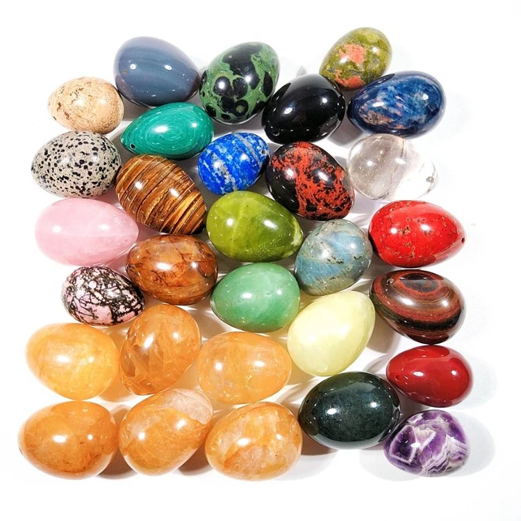 Высокое качество зеленый нефрит Xinshan Yoni яйца Исцеляющие кристаллы драгоценные камни оптом для хрусталя подарок