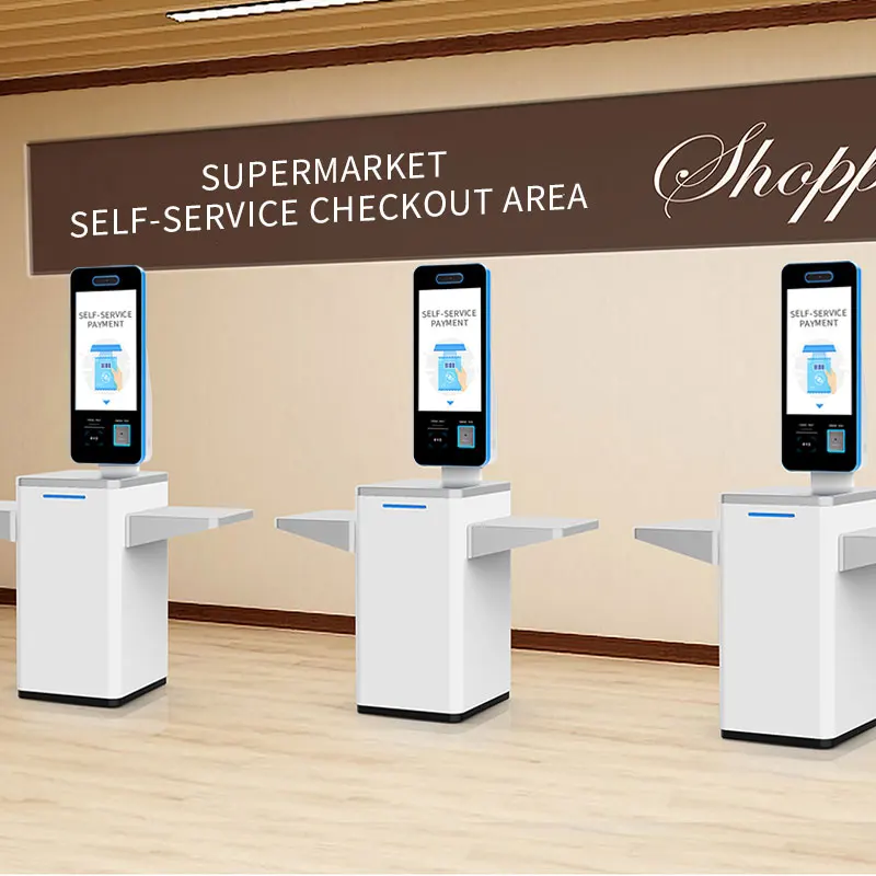 Супермаркет торговый центр самообслуживания POS система оплаты киоск с все в одном сенсорный экран платежный терминал
