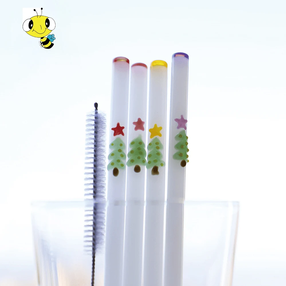 Doctorbee cool drinking straws New top seller borosilicate glass straw custom reusable straws