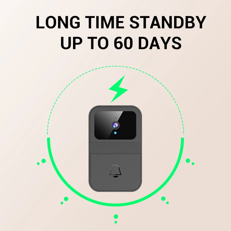 Ai  Doorbell Wireless Wifi Doorbell High-Definition Anti-Theft Door Bell for  Home  Office Hotel