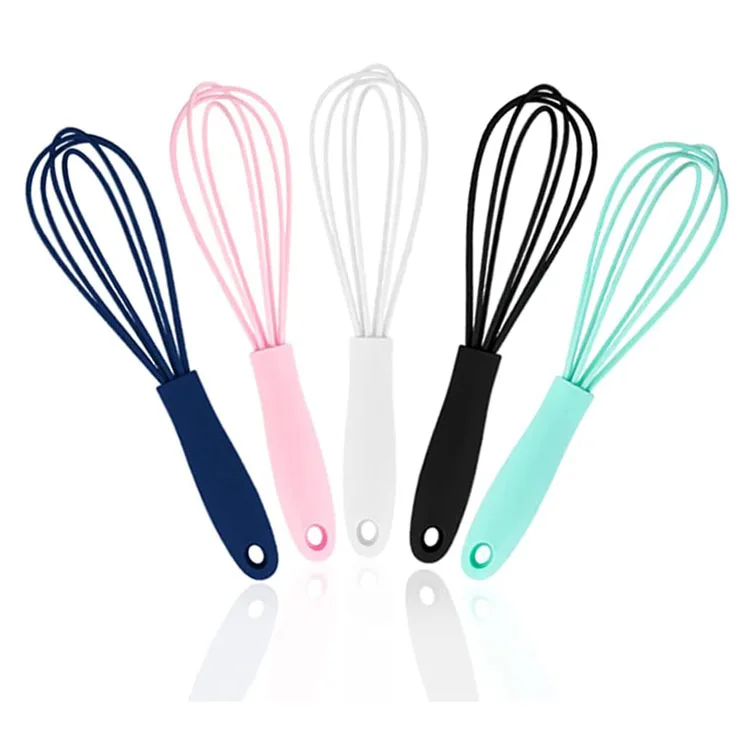 Silicone Non-stick Coating Hand Blending Whisking Beating Stirring Cooking Egg Mixer Whisk