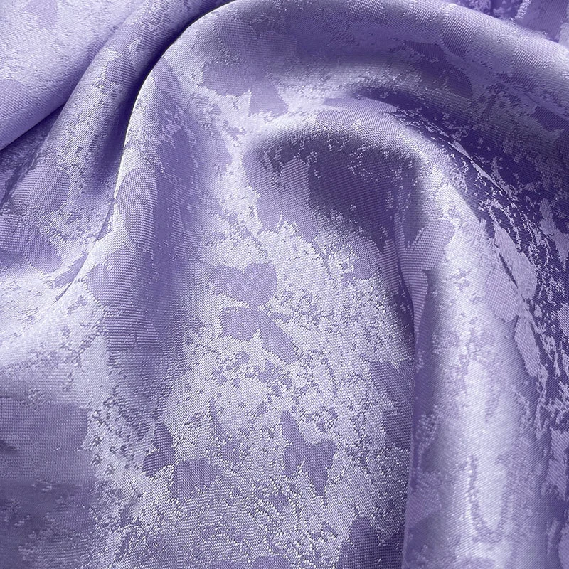 custom wholesale polyester glitter floral luxury embroidered 3d jacquard crepe fabric for women clothing dress curtain