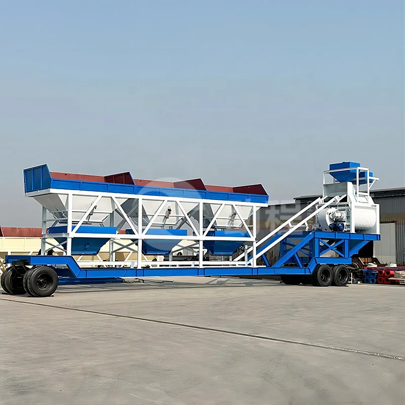 Concrete Mixer Plant For Sale Usa Truck Trailer Forced Concrete Mixing Plant Integrated Double Shaft Mobile Mixing Station
