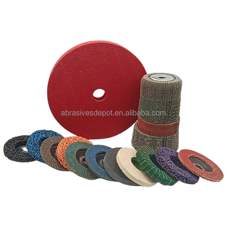 Moxi Centerless Grinding X 3000 Cerium Polishing Non-woven Stem-mounted Interleaf Flap Wheel