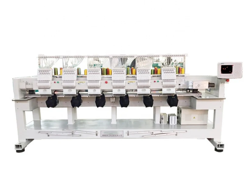 
6 Head Embroidery Machine 6Head 12 Colors Double Sequin Computerized Embroidery Machine Maximum Speed 1200 RPM sewing machines 