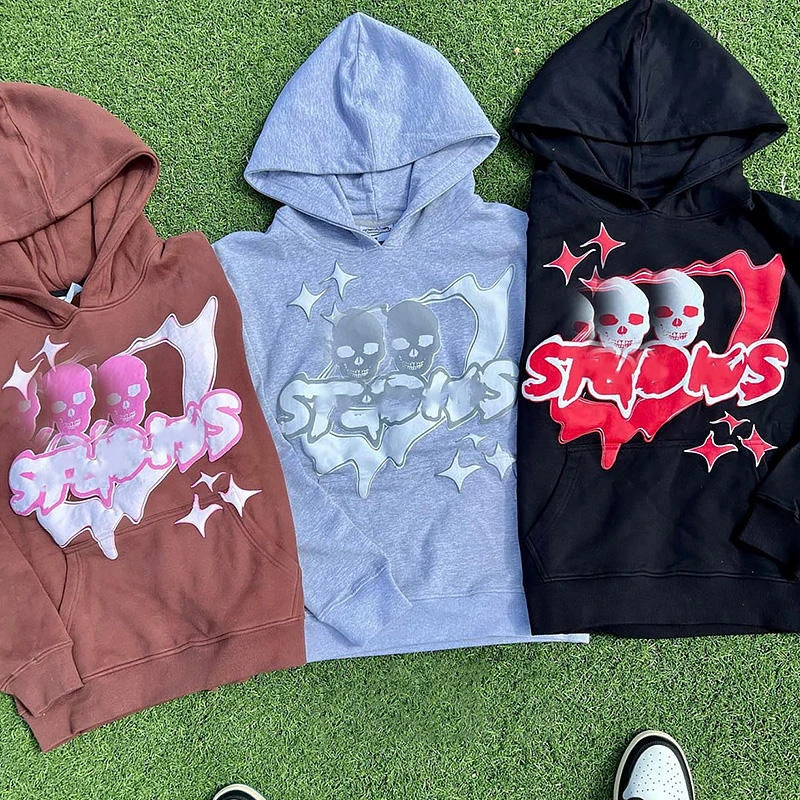 custom private label sweat suits slim fit solid color puff print men tracksuit sweatsuit