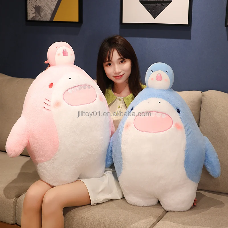 wholesale soft cute shark plush toys pillow manufacturer design your own shark plush toy