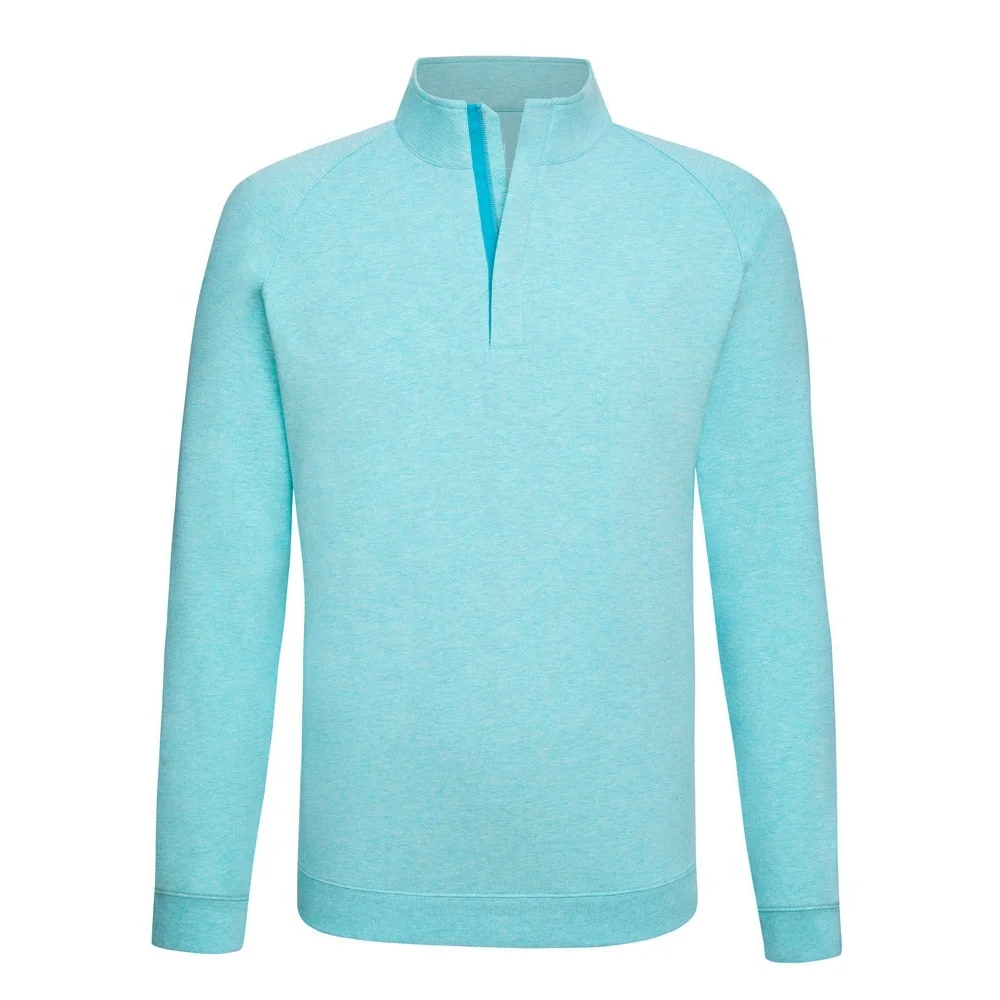 Wholesale Pullover High Quality Blank Golf Wear 92% Polyester 8% Spandex Quarter Zip Pullover