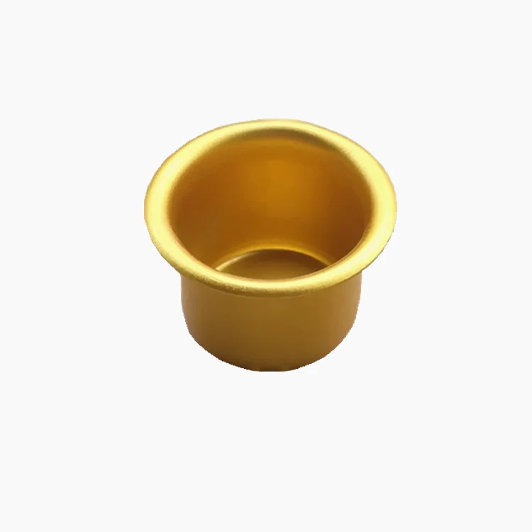 Made in China gold oxide aluminum cup candle home decoration crafts for candlestick base
