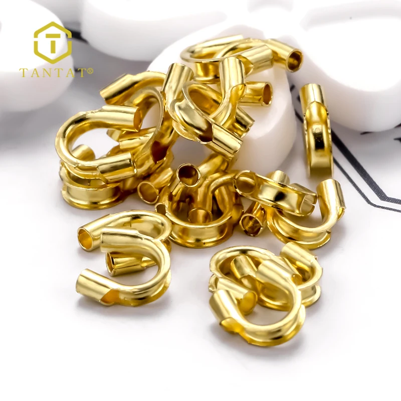 Brass Wire Guard Gold Plated Beads Wire Guardians Various Wire Protectors for DIY Jewelry Making
