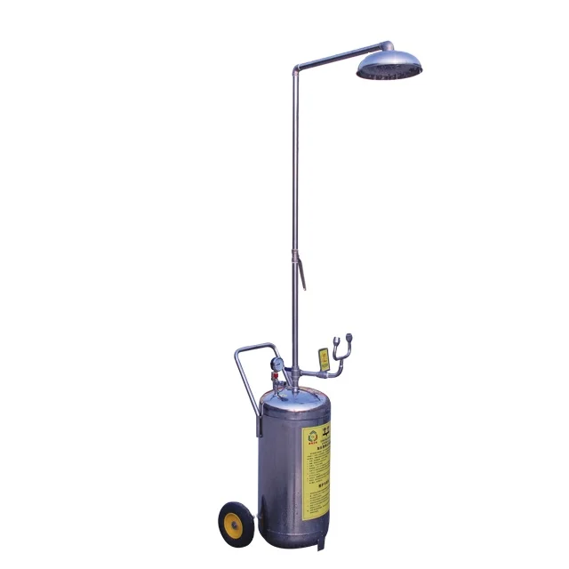 304 Stainless steel Gravity-flow portable eye wash and shower station with water storage tank