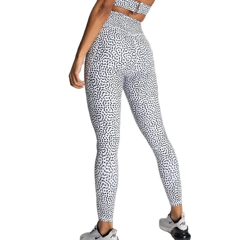 2021 Custom patterns yoga wear fitness high waist ankle length pants running leggings woman