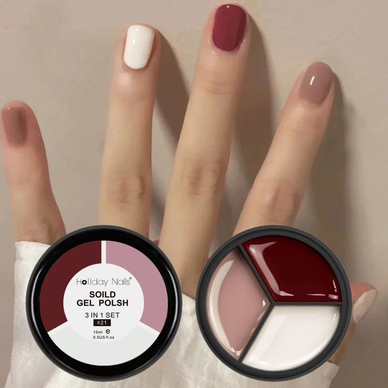 3 IN1 Soild Mirror Powder Laser Aurora Magic  Powder UV Gel Polish Chrome Metallic Mirror Powder Set