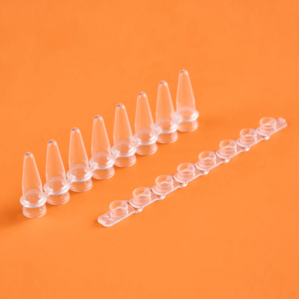 0.2ml PCR lid Laboratory Microcentrifuge Plastic 8 PCR Strips PCR Plastic Tube