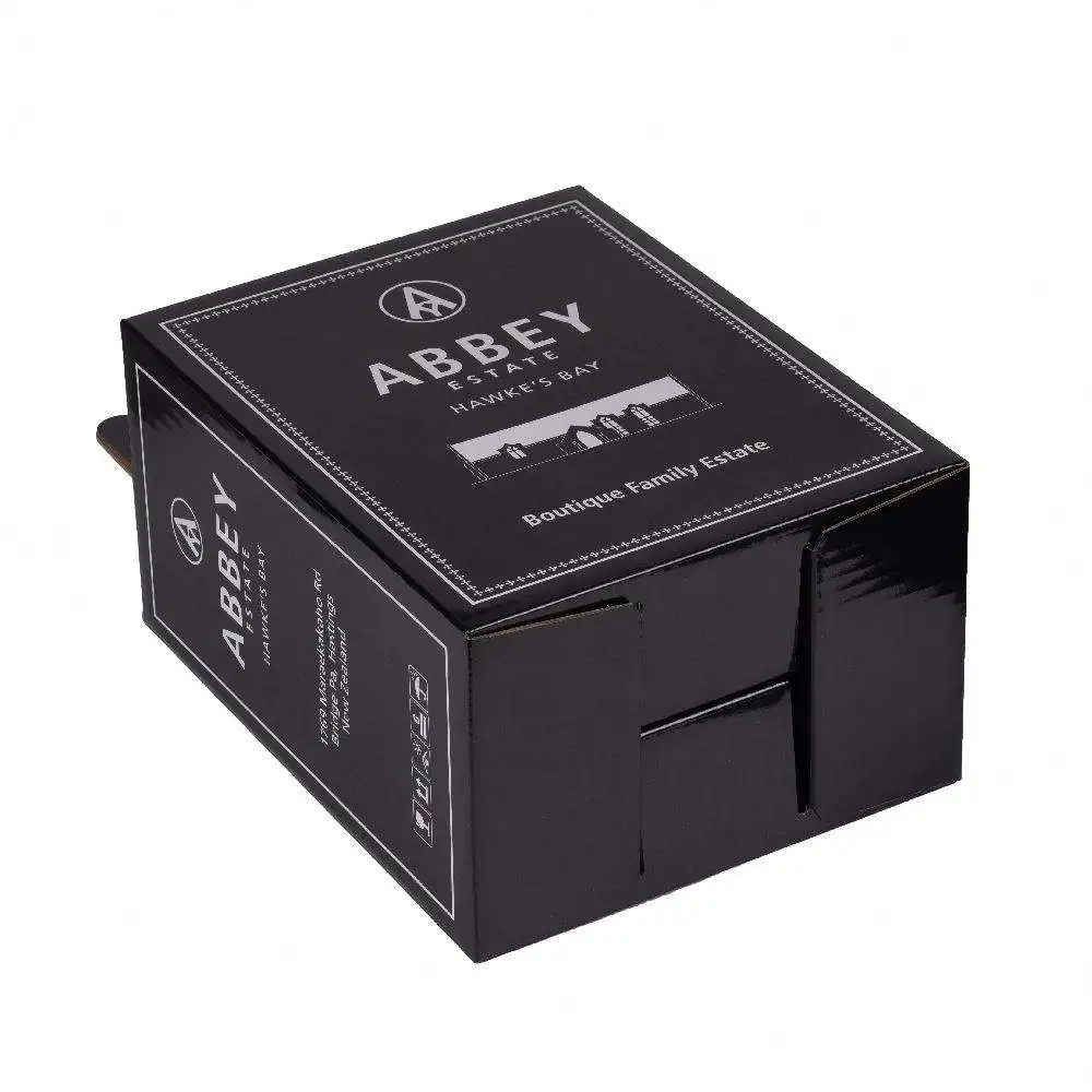 high quality customized logo 6 bottle wine corrugated cardboard box six pack beer box