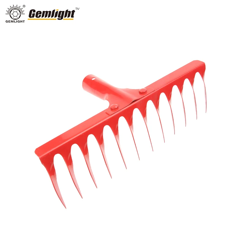 Agriculture Farming Tool High Carbon Steel Rake Head Steel Rake with Wooden Adjustable Handle