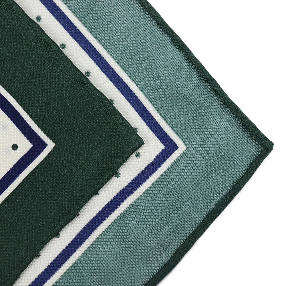Elegant All Over Dotted Pattern Multicolor Optional Handmade Handkerchief Custom Silk Printed Pocket Square