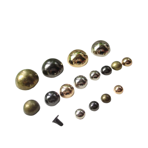 Mushroom shape semicircle custom size brass rivets screw for bag belt