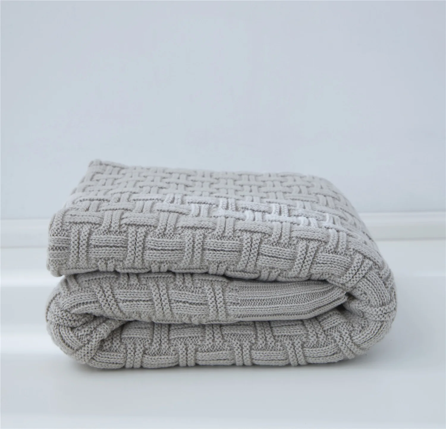 Double Basket Weave Blanket Autumn Winter Knit