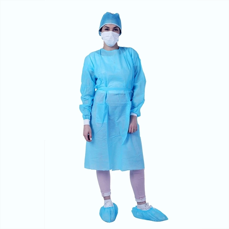 PE Medical Disposable Protective Surgery Hospital Isolation Gown Surgeon Uniform