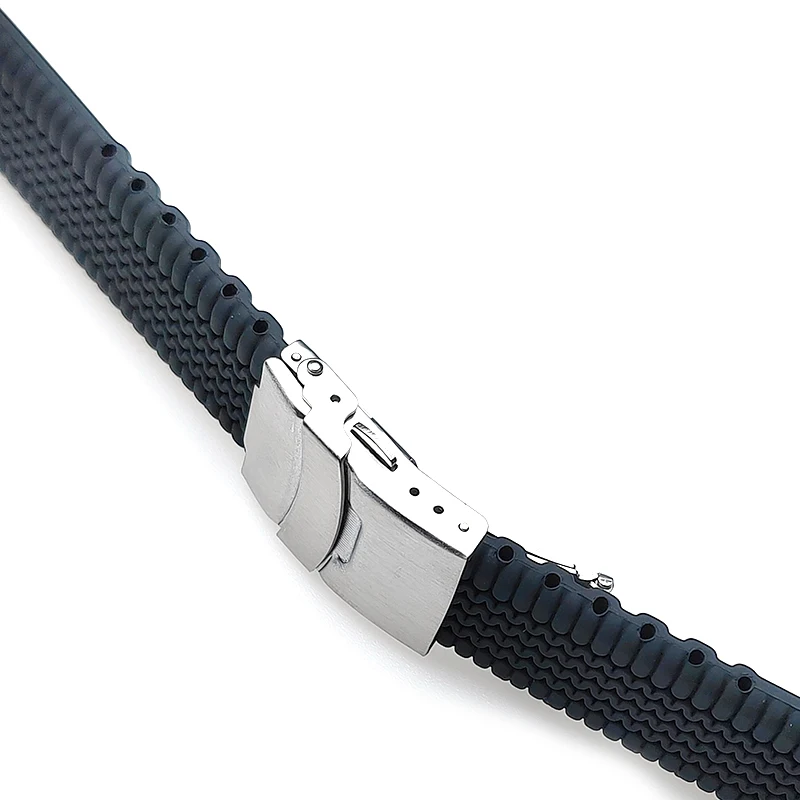 20mm 22mm 24mm multi colors blue orange tire pattern silicone rubber wrist watch bands watch strap