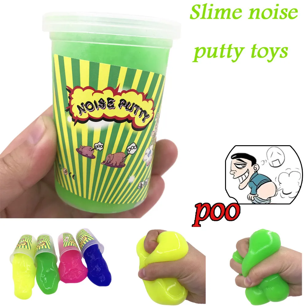 
Closestool Noise Putty Slime Fart Mud Tricky Stress Relief Sludge Toys Non-toxic Clear Relief Stress Toys Gift For Kid Children 