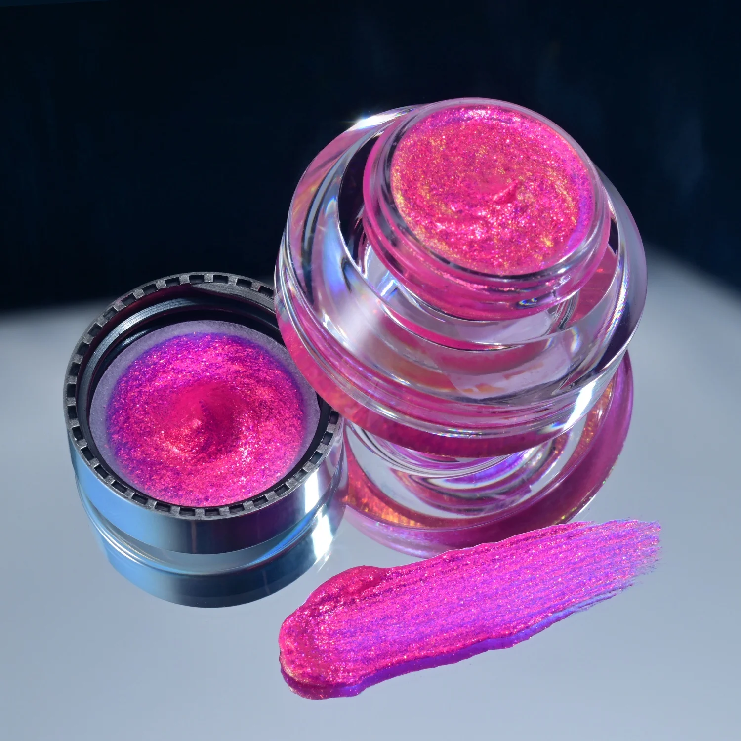 Charm Beauty Eye Makeup Eyeshadow 8 Colors Chrome Cream Shimmer Multichrome Pigment Chameleon Gel Eyeshadow