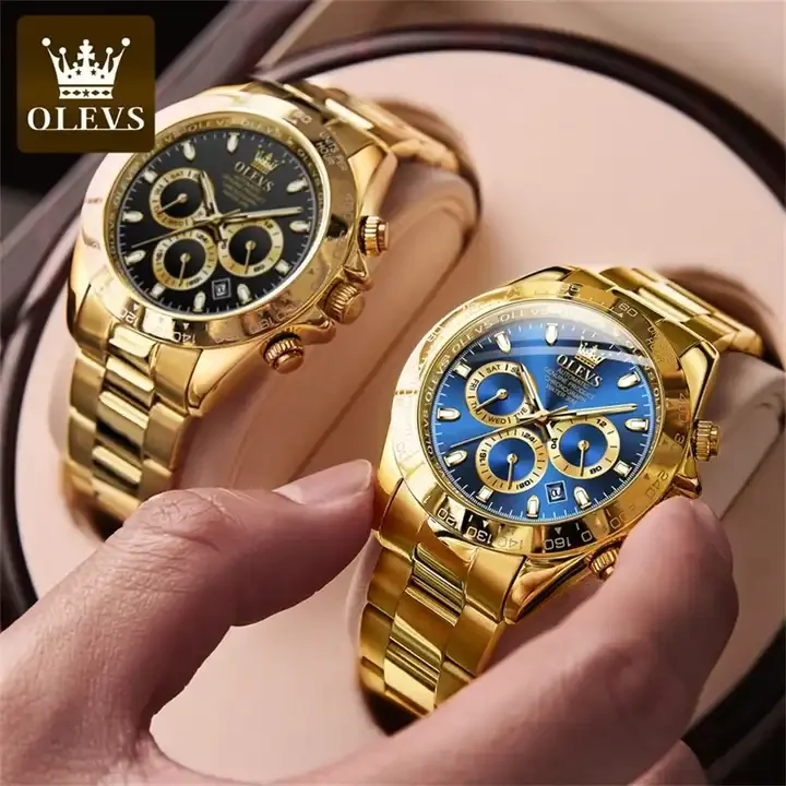 Olevs 6638 Fashion Waterproof Digital Online Mens Wrist Bands Luxury Tourbillon Automatic Mechanical Watches For Men