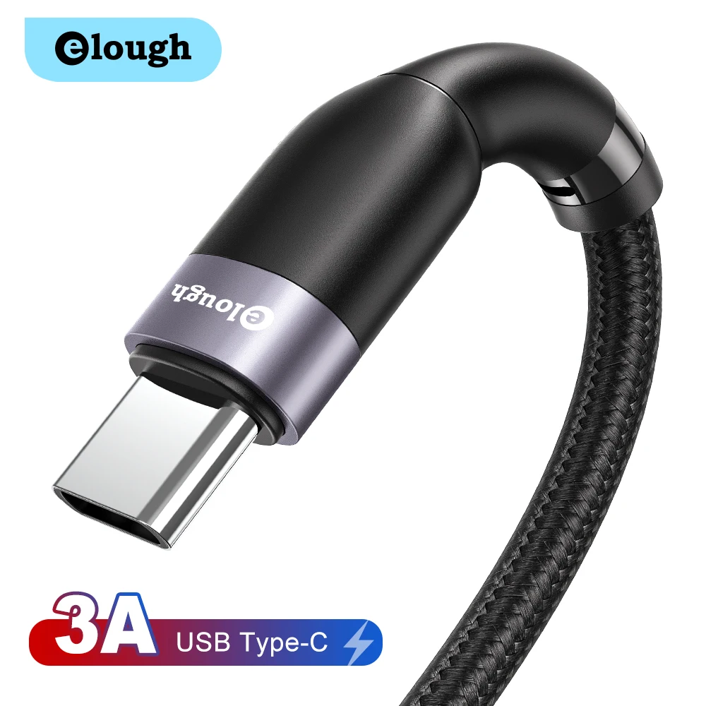 High-density nylon braided wire weaving 3a super fast charging mobile phone chargers rapid charge cable usb for type c