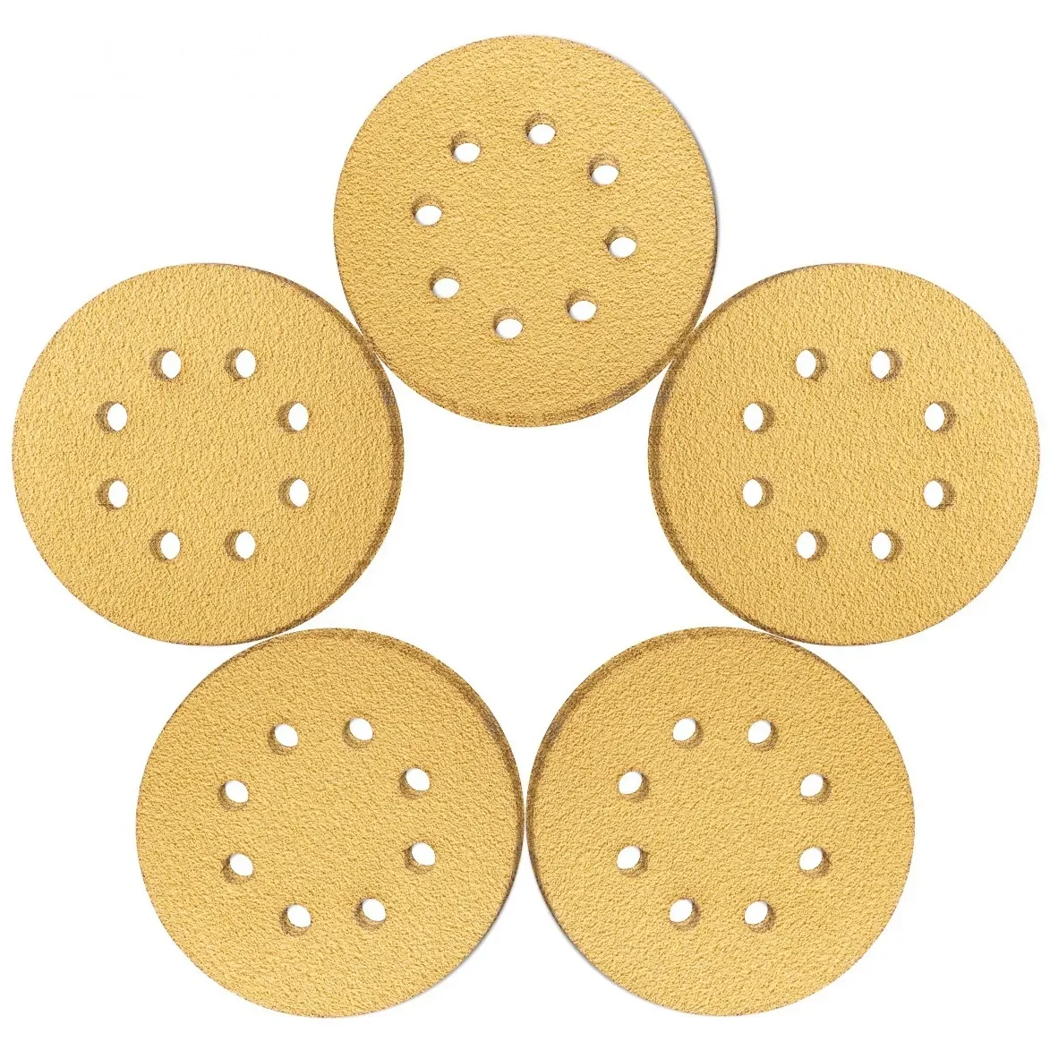 50pcs-set 40sets-carton 5in 60 80 120 220 320Grit Sanding Discs Abrasive Tools Paper Pad for Orbit m18 Sander