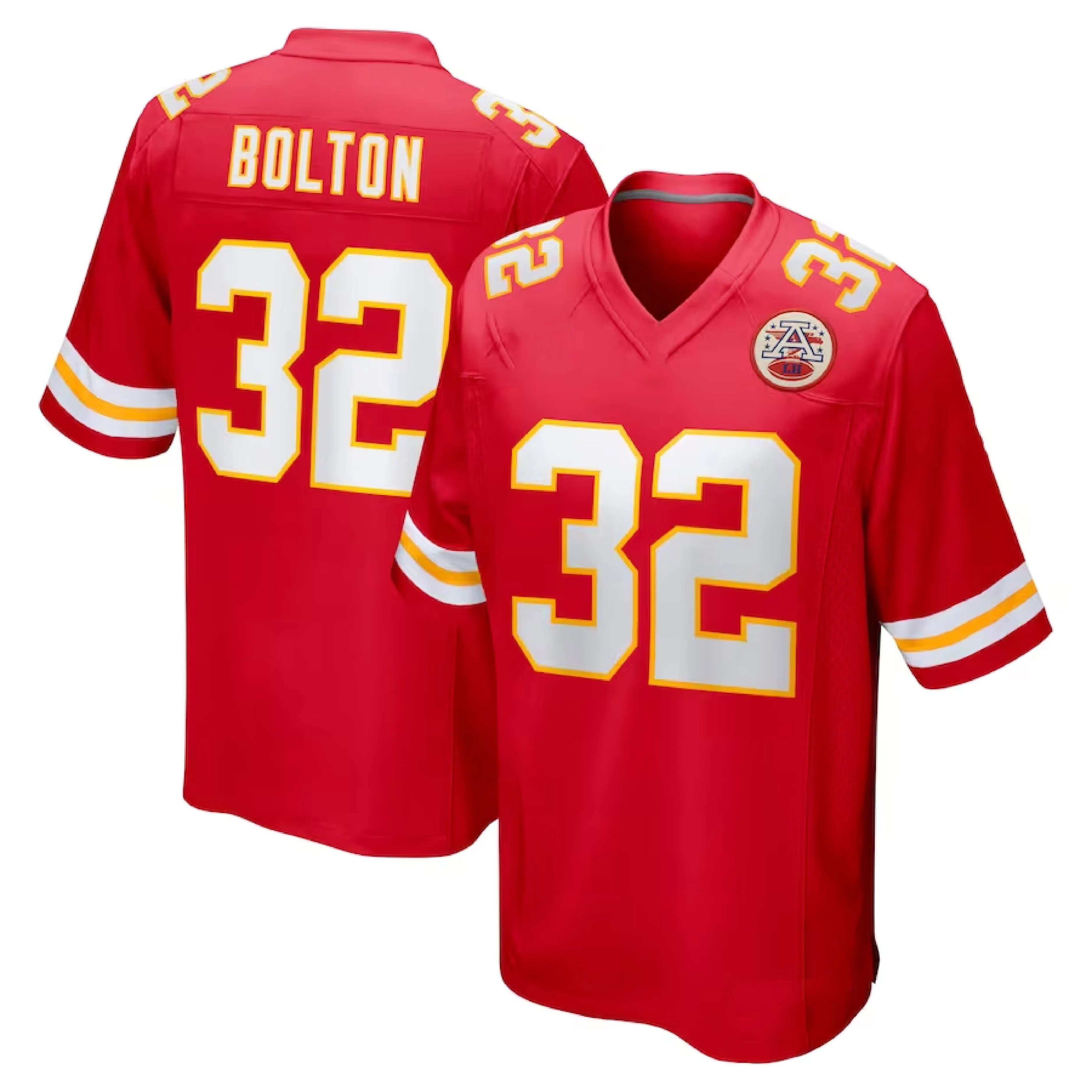 2024 мужской канзасской Майки 15 Patrick Mahomes 32 Bolton 87 Kelce 10 Pacheco прошитый VP ограниченный Американский футбол майки