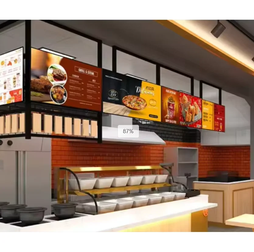 21.5 32 43 49 55 Inch Kfc Fast Food Restaurant Wall Mount Digital Signage Lcd Advertising Display Screen Digital Menu Board