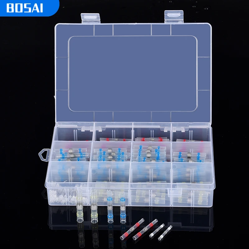 
SST Waterproof Insulated Electrical Heat Shrink Wire Butt Connectors Terminals Solder Seal Wire Connectors 