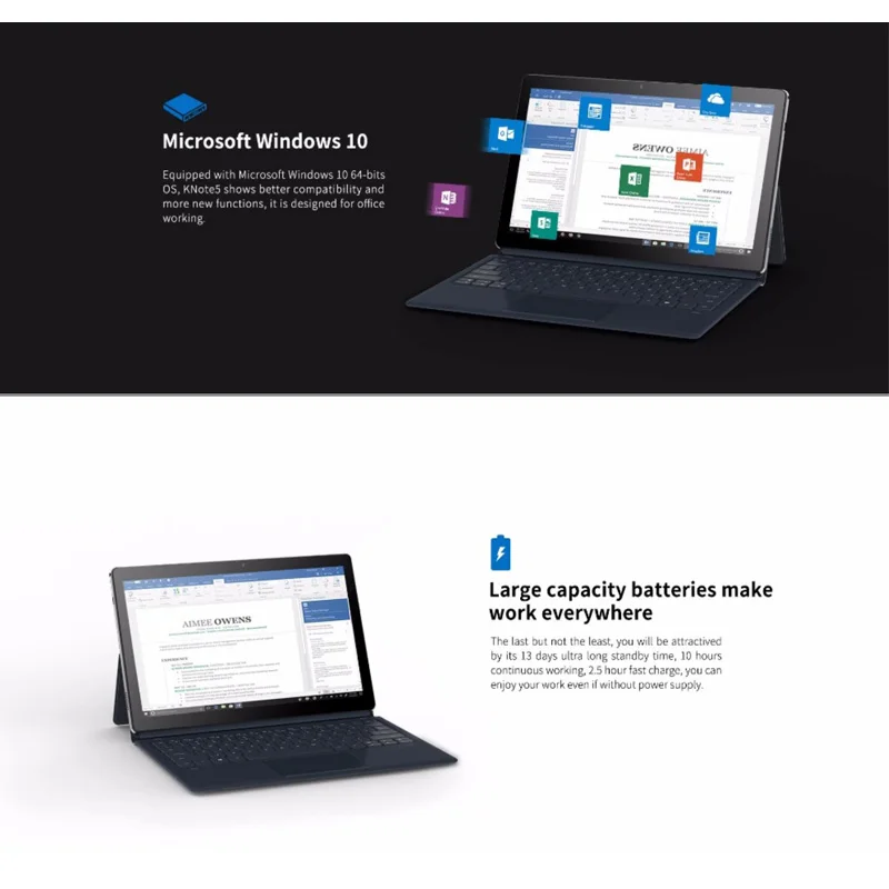 ALLDOCUBE KNote5 Win 10 Tablet 11.6 inch FHD1920x1080 Intel Gemini Lake N4000 Dual Core 4GB RAM 128GB ROM Dual WiFi Tablet PC