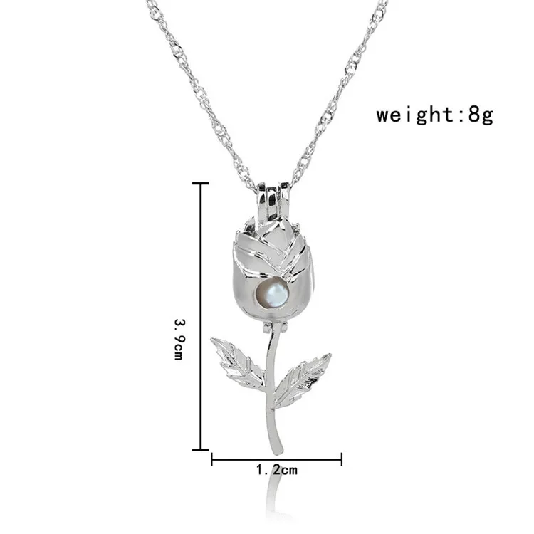 CLARMER Europe America Creative Hollow Locket Cage Pearl Necklaces Natural Freshwater Oyster Pearl Necklace Wholesale