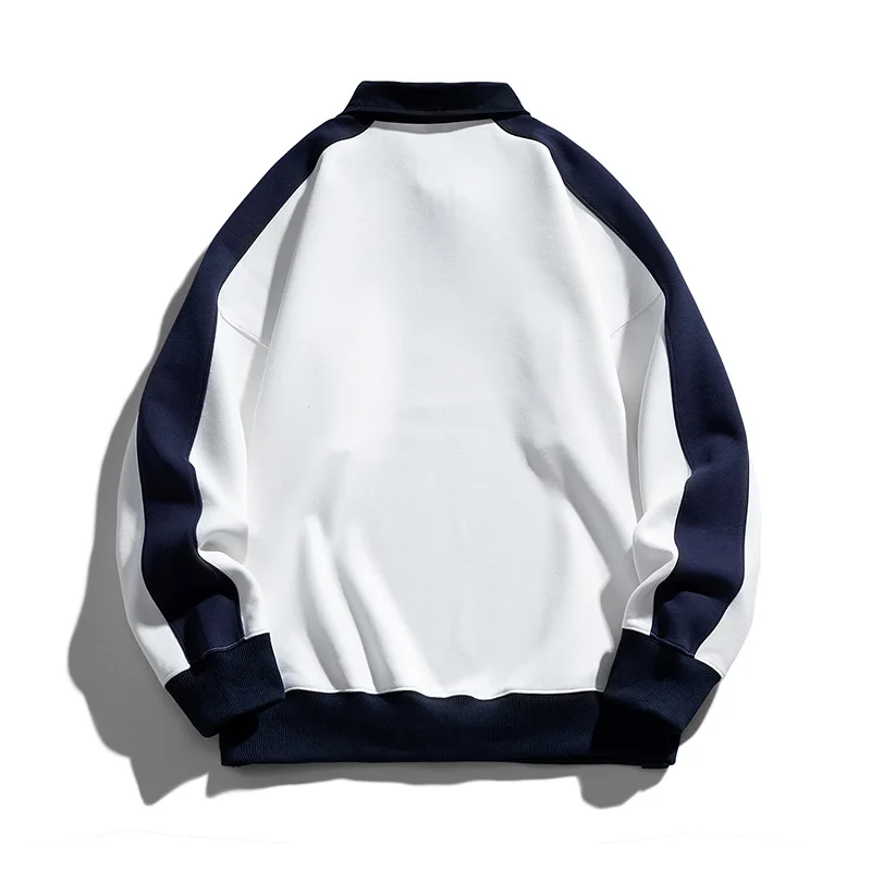 Polo high collar sweater for men in spring and autumn 2022 sets of popular half zipper support wholesale&customization