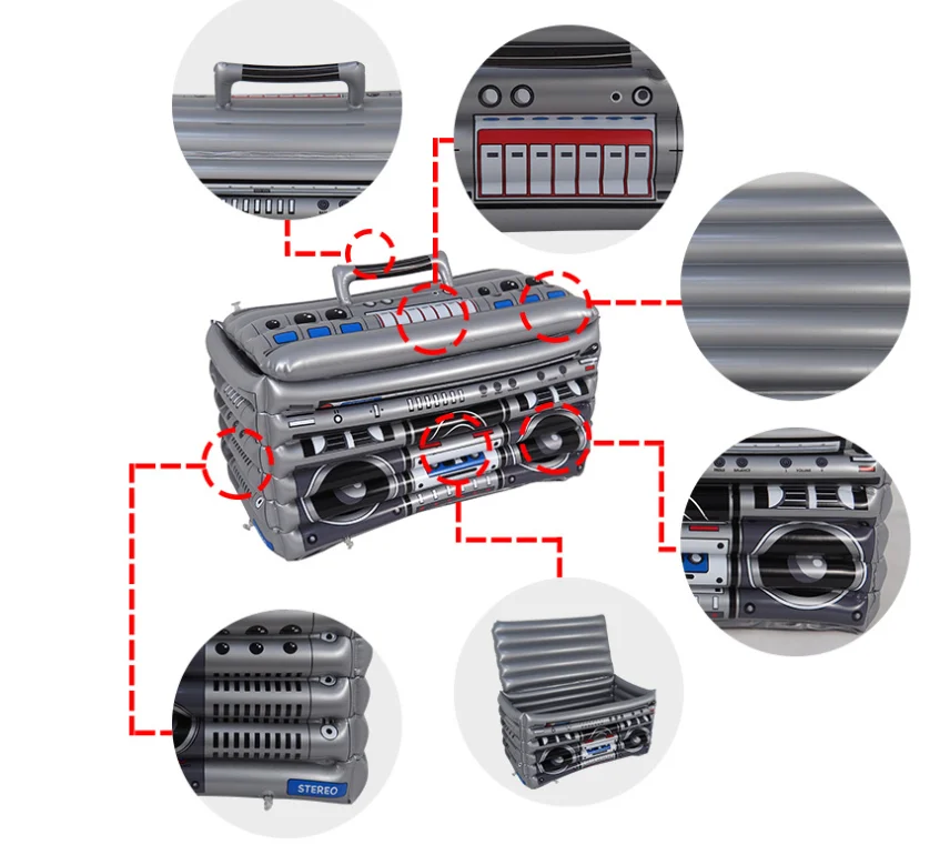 Inflatable Radio- Box Ice Bucket Beverage Cooler Bar KTV Ice Basin Holder 63*37*33 cm