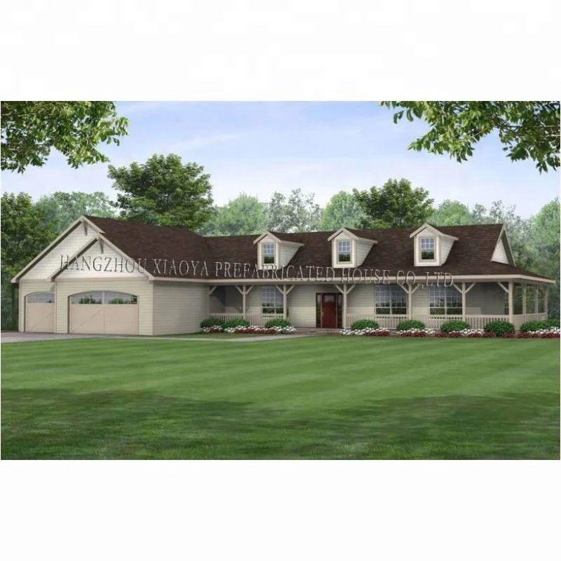 Лидер продаж, Светлая стальная конструкция для виллы, готовый сборный деревянный дом