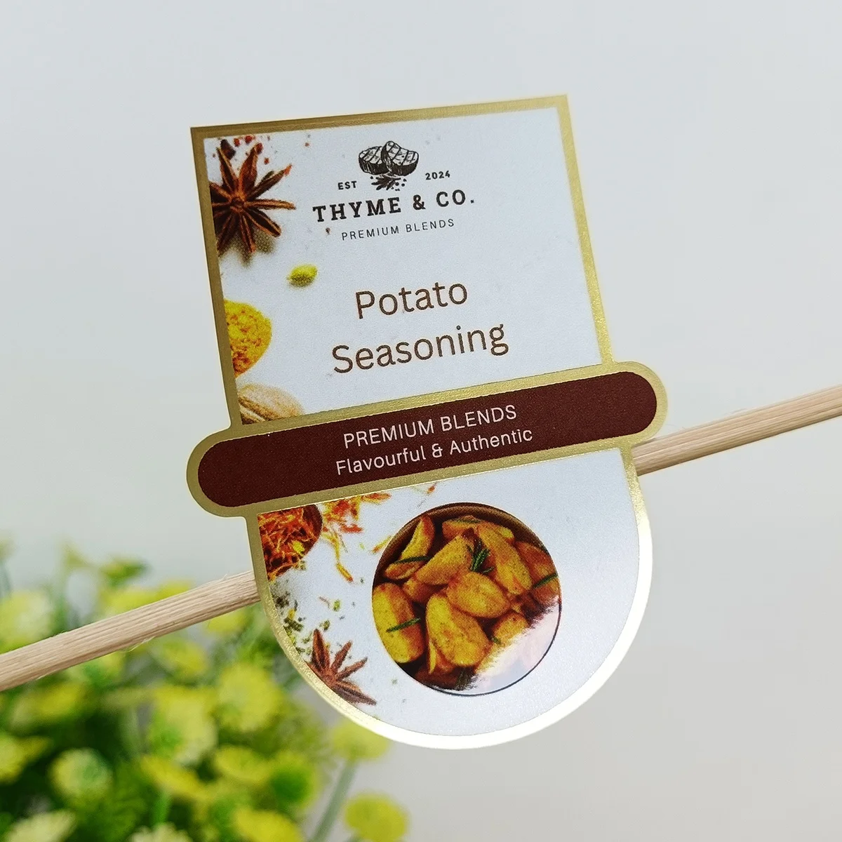 Фольга штамповка и тиснение этикетки ваш логотип замороженные продукты BOPP материал Водонепроницаемая этикетка для пищевых контейнеров