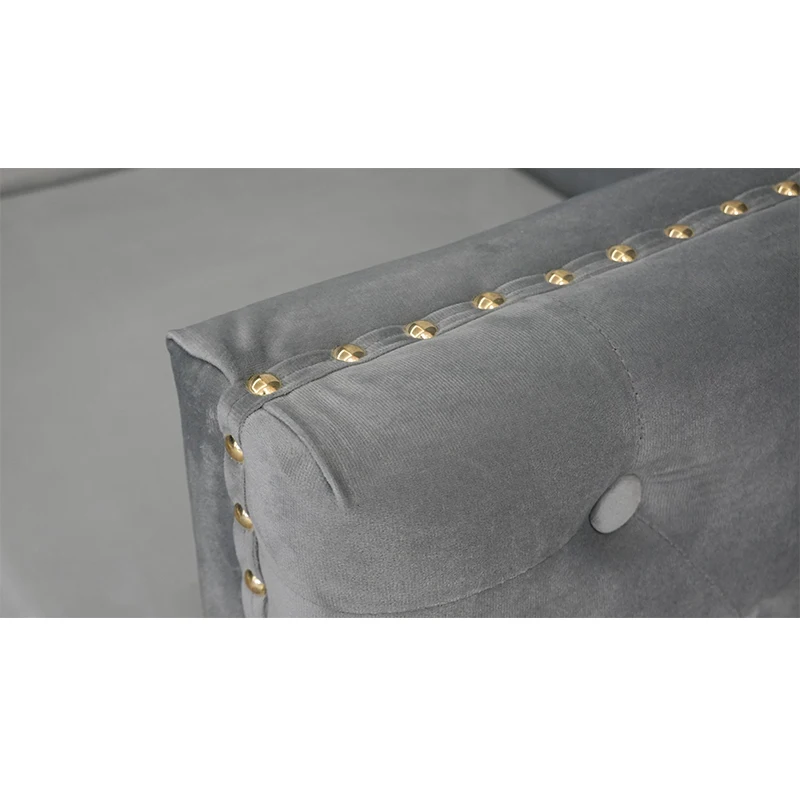 Living Room Modular Sectional Cheap Modern Lounge Designs Modern Home Furniture Metal Legs Velvet 3 2 1 Corner Sofa Set