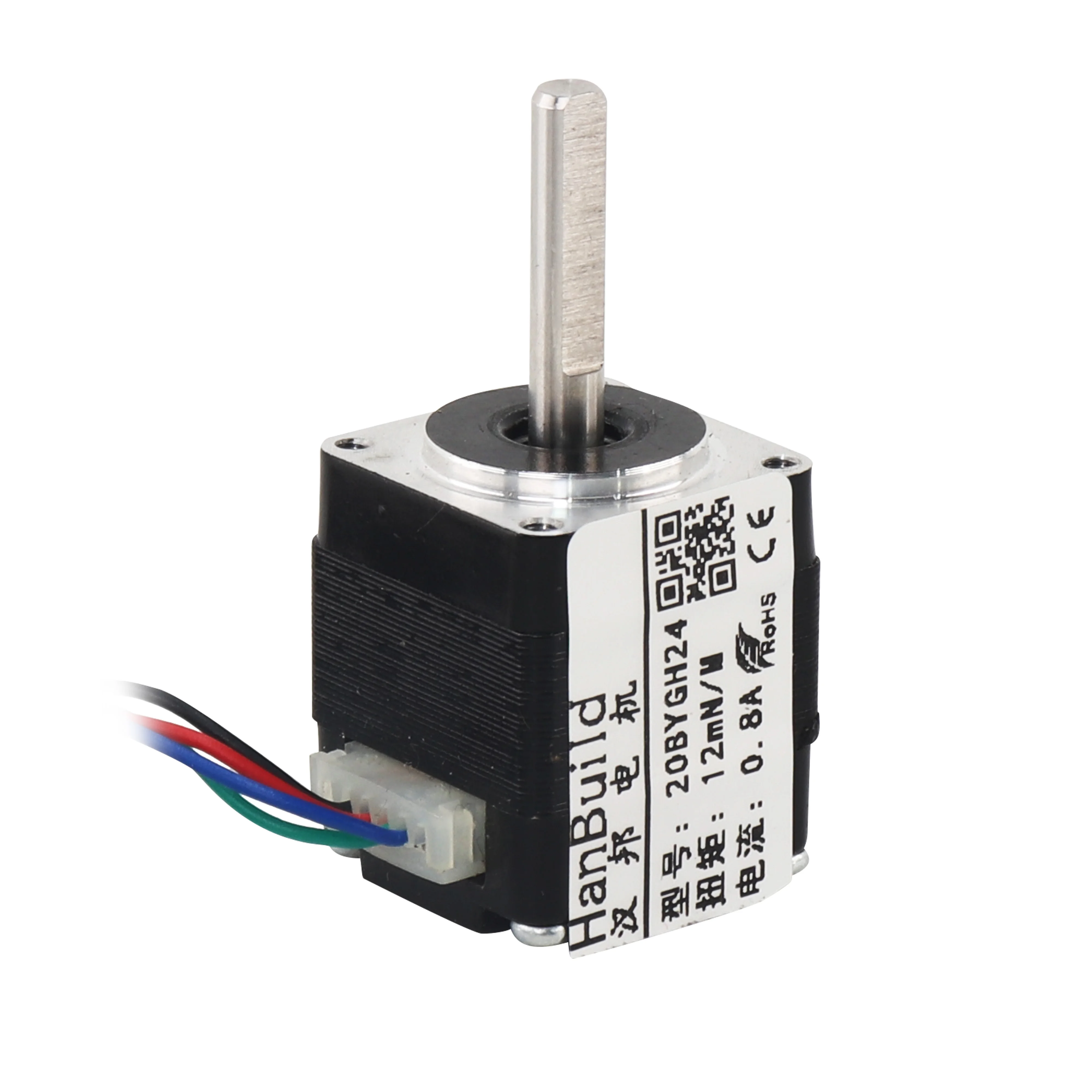 HanBuild 20 Stepper Motor 20BYGH24 0.012N.m Torque 1.8 Degrees Suitable for Game Console Accessories 2 Phase Stepper Motor Nema8