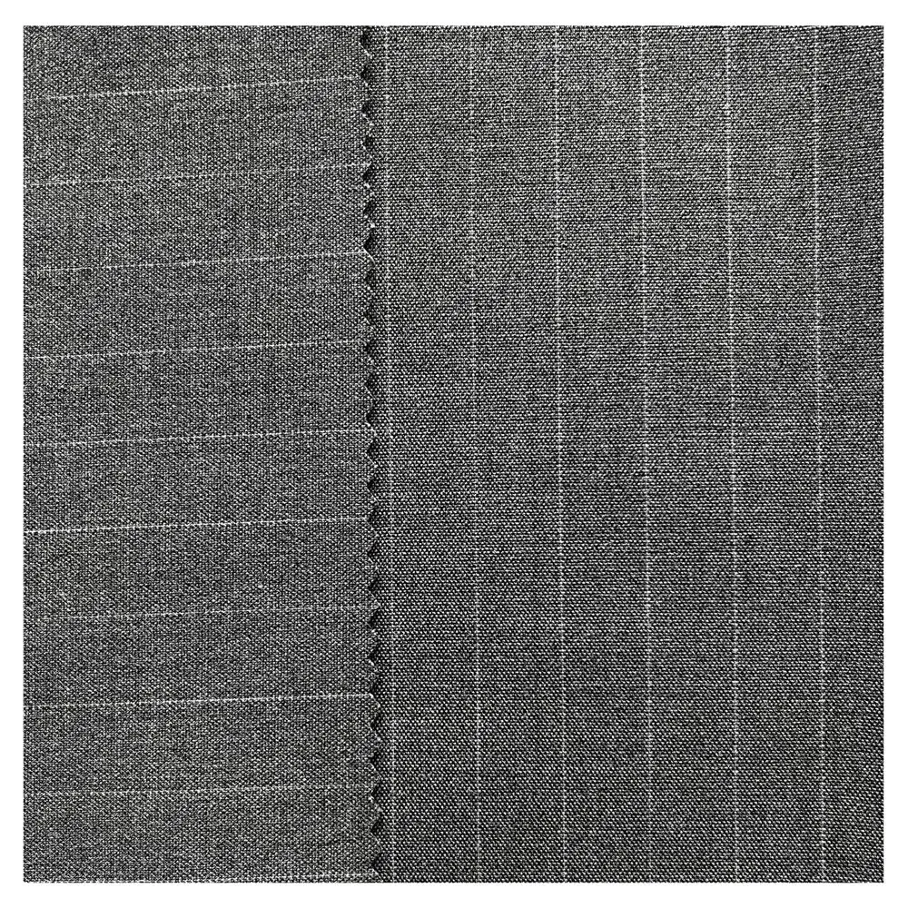 High quality 200gsm 75%Rayon 21%T 4%SP TR stripes four side stretch woven fabric for suit uniform trousers overcoat cheap .