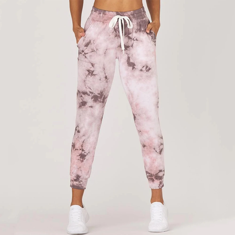 Custom printed pants brand jogger linear tie dye classic rise wtih pocket ultra-plush fabricbone tie dye sweatpants